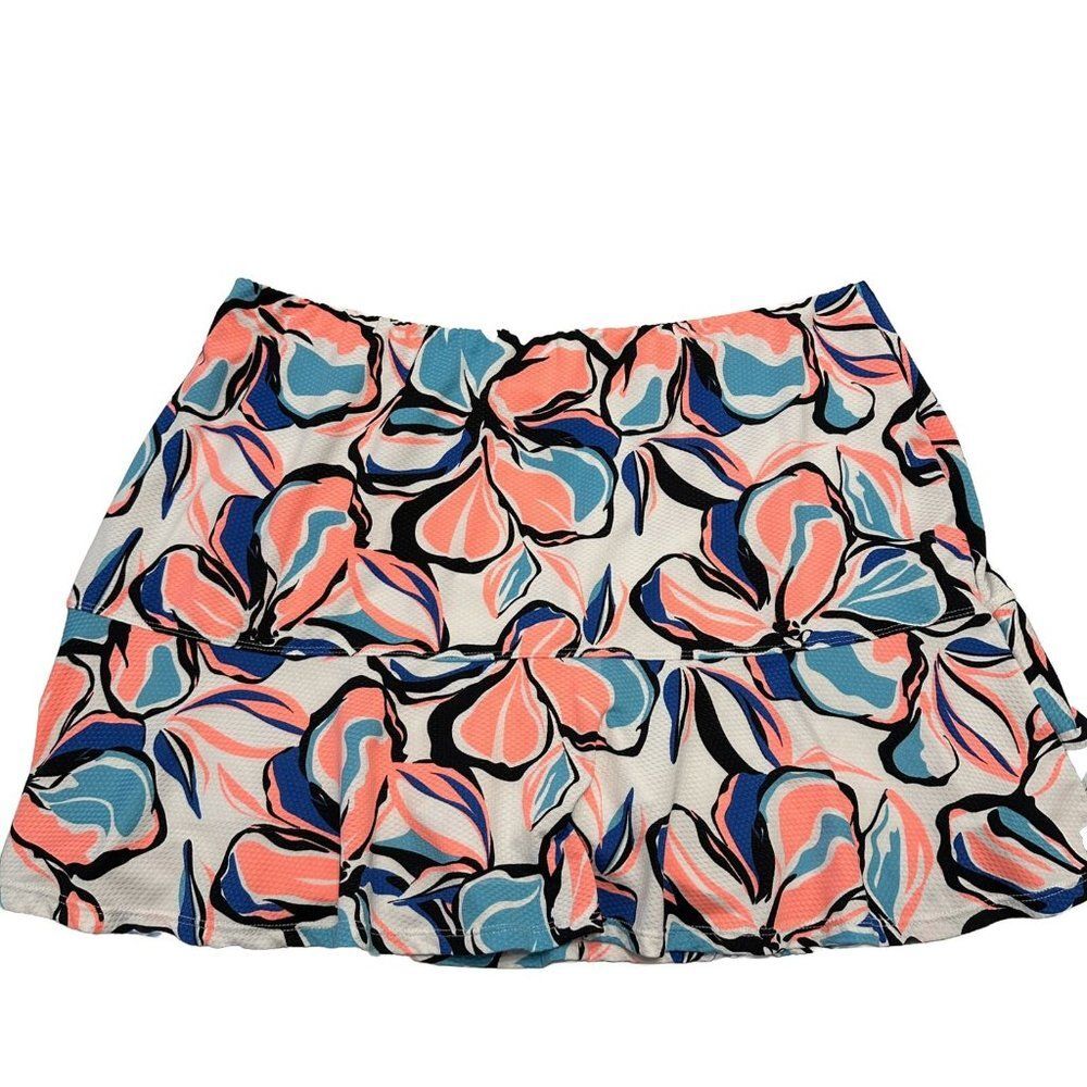 Tail Ladies Sz Xl Tennis Golf Pickleball skort Stretch Side Pull On Floral